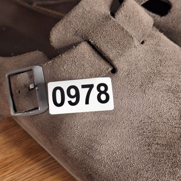 Birkenstock Boston Unisex 41 EU Taupe Suede Clogs Slip On Comfort Shoes - Picture 16 of 16